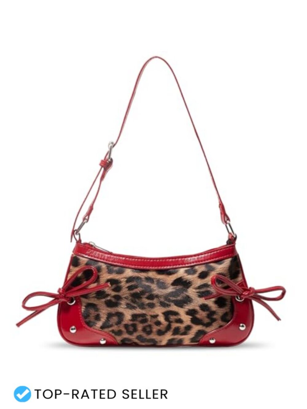 Leopard Print Faux Leather Crossbody Clutch Evening Bag with Chain Strap